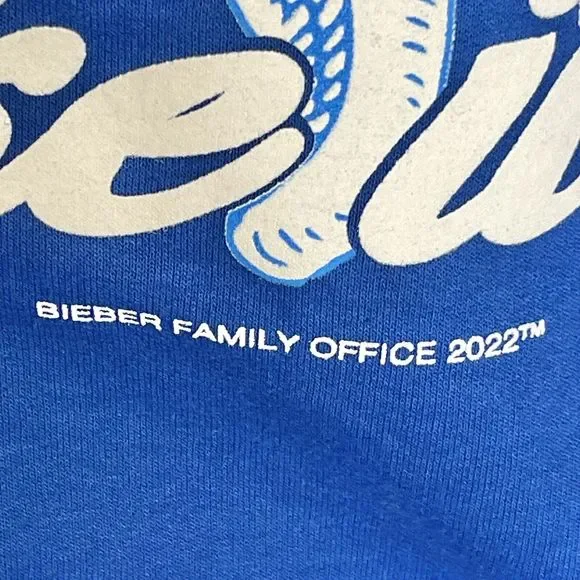 Justin Bieber Sweatshirt Sz XL Spicy X NYCBlue Crewneck Screenprinted Graphic